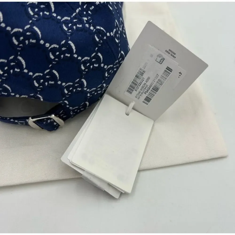 Men's Gucci, blue shadow GG adjustable baseball camp size medium, made in Italy - Picture 5 of 11